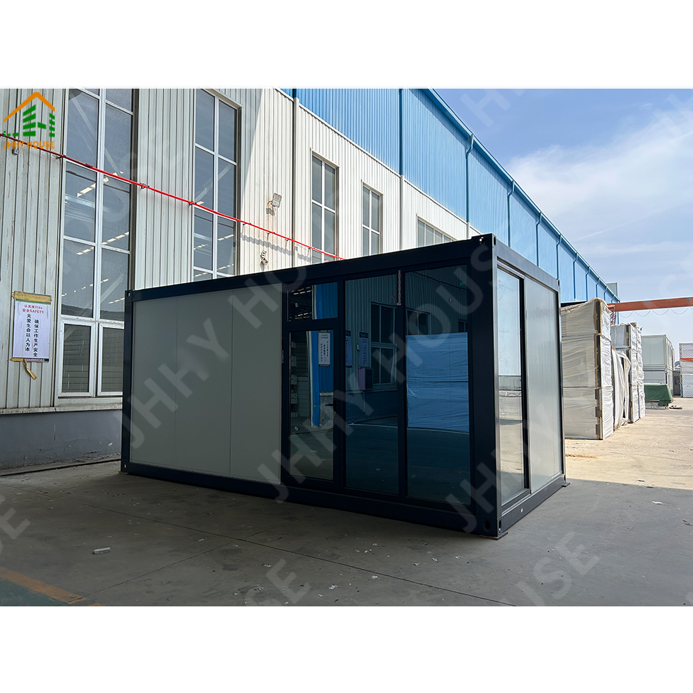 Luxury Portable Foldable Container House Prefab Restaurant Coffee Shop with Glass Curtain Walls